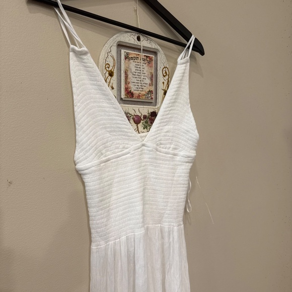 NWOT Free People Fun In The Sun Maxi Dress Smocked Top Tiered Hem Ivory White - Picture 6 of 9